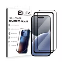 senukai plevele - Quik Full Cover Tempered Glass for iPhone 16 Plus - 2 nuotrauka