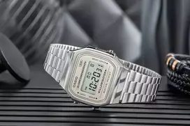 casio vintage laikrodziai - CASIO A168WA-8A Retro Vintage UNISEX Laikrodis - 4 nuotrauka