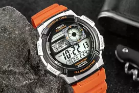casio zadintuvas - CASIO AE-1000W-4BVDF Vyriškas laikrodis (Raudonas - Red) - 4 nuotrauka