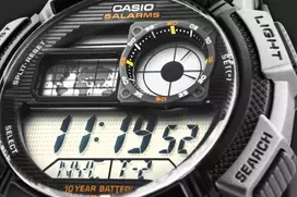 casio zadintuvas - CASIO AE-1000W-4BVDF Vyriškas laikrodis (Raudonas - Red) - 5 nuotrauka