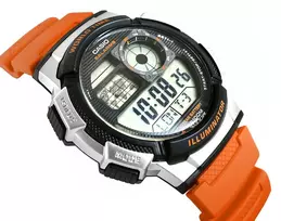 casio zadintuvas - CASIO AE-1000W-4BVDF Vyriškas laikrodis (Raudonas - Red) - 8 nuotrauka