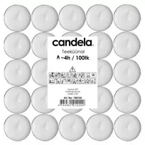 arbatines zvakes 100 vnt - Candela arbatinės žvakės, 100 vnt., Baltos (White) - 2 nuotrauka