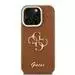 apple iphone 15 pro case - Guess PU Grained 4G Logo Stand Camera Frame dėklas Apple iPhone 15 Pro Max Rudas (Brown) - 2 nuotrauka