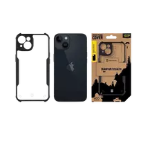 deklas apple iphone 14 - Tactical "Quantum Stealth Cover iPhone 14" Clear Black - 4 nuotrauka