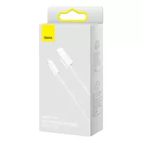 usb lightning laidas baseus - CABLE LIGHTNING TO USB 1M/WHITE CALD000402 BASEUS - 2 nuotrauka