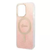magsafe belaidis - Guess 4G Print MagSafe dėklas ir belaidis įkroviklis Apple iPhone 13 Pro Max Rožinė (Pink) - 4 nuotrauka
