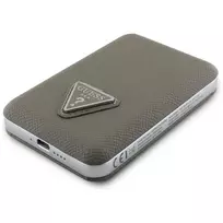isorine baterija su magsafe - Guess Grained Triangle 5000mAh 15W USB-C MagSafe Brown - 3 nuotrauka