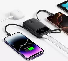10000mah power bank - Baseus EnerFill FC31, 10000mAh, 22.5W, USB-C + Lightning, juodas (black) - 3 nuotrauka