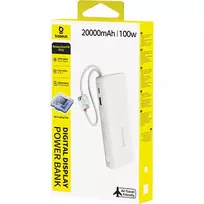 baseus power bank 100w - Baseus EnerFill FC41 20000 mAh 100W USB-C smėlio spalva - 3 nuotrauka