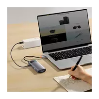 baseus usb ethernet - Hub 7in1 Baseus Metal Gleam Series, USB-C to 3x, USHBASWKWG040013 - 4 nuotrauka