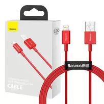 usb lightning laidas baseus - Baseus CALYS-A09 Superior Series 2.4A USB to Lightning Red - 4 nuotrauka