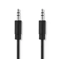 3.5 mm to 3.5 mm kabelis - Nedis CAGB22000BK10 3,5mm to 3,5mm 1m - 3 nuotrauka