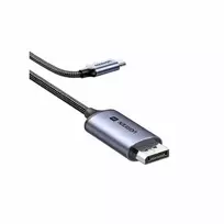 3m usb - Ugreen CM556 USB-C to DisplayPort 8K 3m Pilkas (Grey) - 2 nuotrauka