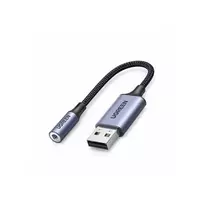 aux garso laido adapteris - UGREEN CM477 Audio Adapter, USB to Mini Jack 3.5mm, KAPUGR30757 - 3 nuotrauka
