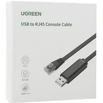 3m usb - UGREEN USB–RJ45 konsolinis kabelis, CM204, 3m, Juodas (Black) - 3 nuotrauka