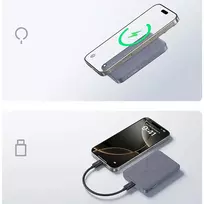 magsafe power bank 10000 usb c - Baseus EnerFill FM11, 10000mAh, 22.5W, MagSafe, USB-C, pilkas (grey) - 2 nuotrauka