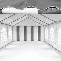 lauki paviljonai - Palapinė paviljonas Zeltpro 4x8 m, balta/pilka (White/Grey) - 6 nuotrauka