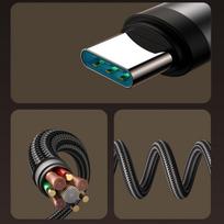 a56 - Joyroom S-A56 EnjoyX Series 90° USB-C - USB-C kabelis 60W 1.2m Juodas (Black) - 3 nuotrauka