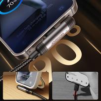 a56 - Joyroom S-A56 EnjoyX Series 90° USB-C - USB-C kabelis 60W 1.2m Juodas (Black) - 5 nuotrauka