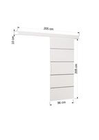 baltos durys - Stumdomos durys ADRK Furniture Tony 96, baltos (White) - 2 nuotrauka