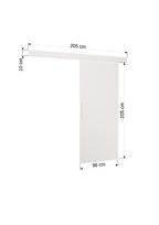 baltos durys - Stumdomos durys nišai ADRK Furniture Daan 96, baltos (White) - 2 nuotrauka