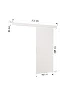 baltos durys - Stumdomos durys ADRK Furniture Daan 86, baltos (White) - 2 nuotrauka