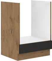 virtuviniai baldu komplektai - Virtuvės baldų komplektas Vika 260, juodas/rudas (Black/Brown) - 2 nuotrauka
