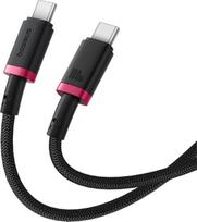 5a 100w usb c to c laidas - Baseus Dura Type-C to Type-C 100 W fast charging cable 2 m Juodas (Black), Raudonas (Red) - 5 nuotrauka