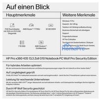 amd ryzen 7730u - HP Pro x360 435 G10, Ryzen 7 7730U, 32 GB, 1 TB, 13.3", Windows 11 Pro, Silver (Sidabrinis) - 12 nuotrauka