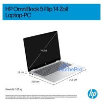hp omnibook 3 - HP OmniBook 5 Flip 14-fp0132ng, Core 3 100U, 8 GB, 512 GB, 14", WUXGA, Touch, Silver (Sidabrinis) - 13 nuotrauka
