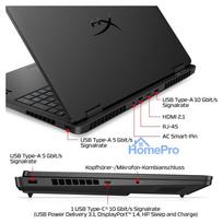 5060 nesiojamas - HP HyperX OMEN 16-ap1493ng, Ryzen 9 8940HX, 24 GB, 512 GB, 16", RTX 5060, Black (Juodas) - 17 nuotrauka