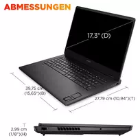 5060 nesiojamas - HP OMEN 17-db1470ng, Ryzen AI 7 350, 16 GB, 512 GB, 17.3", RTX 5060, Black (Juodas) - 7 nuotrauka