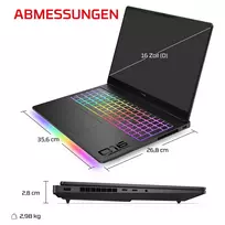 nesiojami kompiuteriai rtx 5080 - HP HyperX OMEN 16-ak1091ng, Ryzen AI 9 HX 475, 32 GB, 1 TB, 16", RTX 5080, Windows 11 Home - 12 nuotrauka