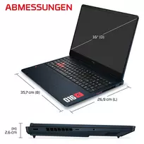 5070 rtx nesiojamasis ryzen 9 - HP OMEN 16-ap1099ng, Ryzen 9 8940HX, 24 GB, 1 TB, 16.1", RTX 5070, Riot Blue (VALORANT Limited Edition) - 10 nuotrauka