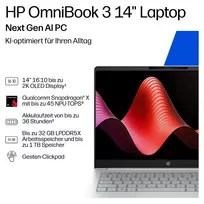 snapdragon x1 - HP OmniBook 3 14-hz0155ng, Snapdragon X1-26-100, 16 GB, 512 GB, 14", WUXGA IPS, Windows 11 Home - 15 nuotrauka