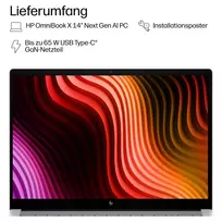 1tb nesiojamas ssd - HP OmniBook X 14-ka0176ng, Core Ultra 7 356H, 24 GB, 1 TB, 14", OLED, Windows 11 Pro - 18 nuotrauka