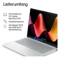snapdragon x1 - HP OmniBook 3 16-bz0152ng, Snapdragon X1-26-100, 16 GB, 512 GB, 16", W11 Home - 12 nuotrauka