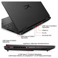 1tb nesiojamas ssd - HP OMEN 16-am2190ng, i9-14900HX, 24 GB, 1 TB, 16", RTX 5070, Windows 11 Home - 17 nuotrauka