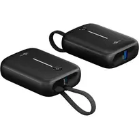 10000mah power bank - Goobay 76251, 10000mAh, 20W, integruotas USB-C kabelis, juodas - 4 nuotrauka