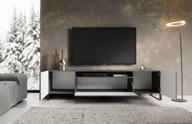 televizorius 47” - TV spintelė ADRK Furniture Noemi, balta/juoda (White/Black) - 4 nuotrauka