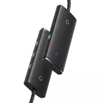 baseus usb c 3.2 - Baseus Lite Series HUB 4 prievadų USB-A į 4xUSB-A 3.0 2m Juodas (WKQX030201) - 2 nuotrauka