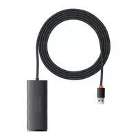 baseus usb c 3.2 - Baseus Lite Series HUB 4 prievadų USB-A į 4xUSB-A 3.0 2m Juodas (WKQX030201) - 3 nuotrauka