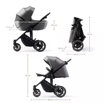 sportiniai vezimeliai - KinderKraft Prime 2 3in1 Mink Pro, Pilkas (Shadow Grey) - 3 nuotrauka