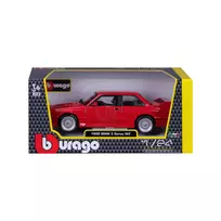 zaislinis automobilio modelis - BBURAGO 1:24 Automodelis 1988 BMW M3, Raudonas (Red) - 3 nuotrauka