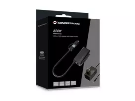 usb a to usb c usb 3.0 - Conceptronic ABBY21B USB Type-A / USB-C į SATA 2.5/3.5" adapteris Juodas (Black) - 2 nuotrauka