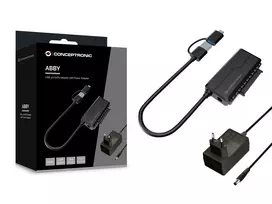 usb a to usb c usb 3.0 - Conceptronic ABBY21B USB Type-A / USB-C į SATA 2.5/3.5" adapteris Juodas (Black) - 3 nuotrauka