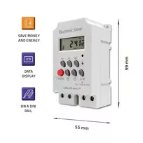 elektra - Electronic timer PC0629, DIN rail - 8 nuotrauka