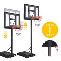 pastatomi krepsiniai - Krepšinio stovas su lenta ir lanku MOVEPRO, reguliuojamas iki 305 cm - 3 nuotrauka