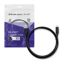 usb a to usb c usb 3.0 - Qoltec Cable USB to USB Black 1m - 5 nuotrauka