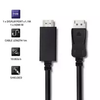 3m hdmi kabelis - Qoltec Cable Displayport to HDMI Black 3m - 7 nuotrauka